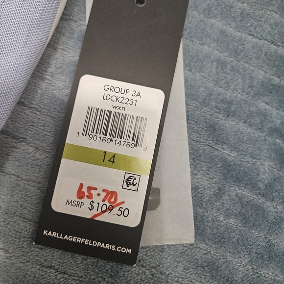 NWT! Karl Lagerfeld Striped Wide Leg Pants! - Picture 2 of 10